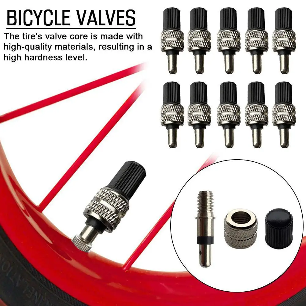 New Bicycle Valve Core Removable German Without Tubes High Hardness Copper 1/10PCS Bicycle Accessories