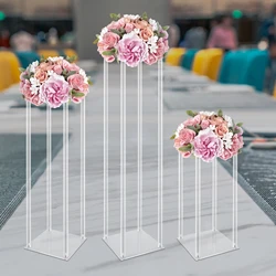 40*60*80 cm Acrylic Vase Wedding Centrepieces 3 Pcs Clear Column Flower Display Stand Geometric Display Stand For Home Decor