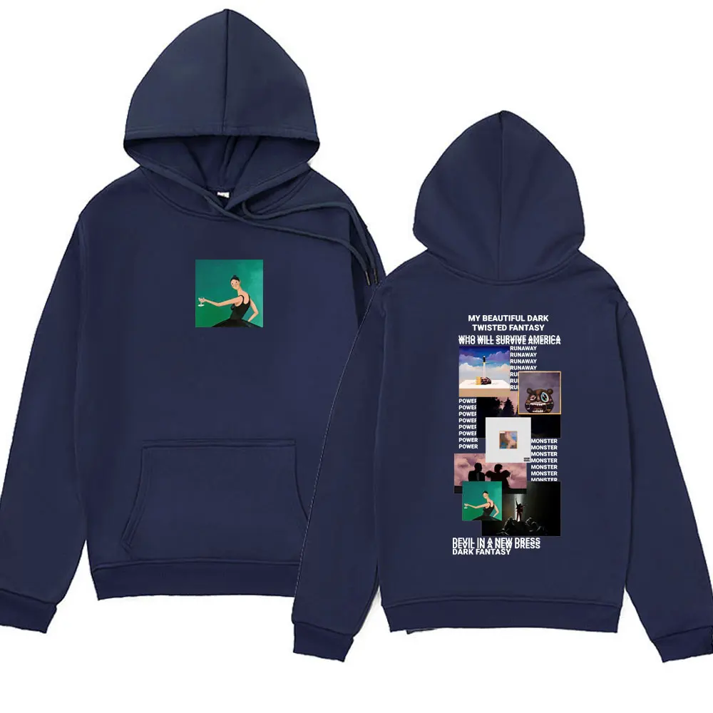 Kanye West The College Dropout Printed Hoodies Men and Women Hip Hop Fashion Trend Sweatshirts Vintage Harajuku Fleece Pullover