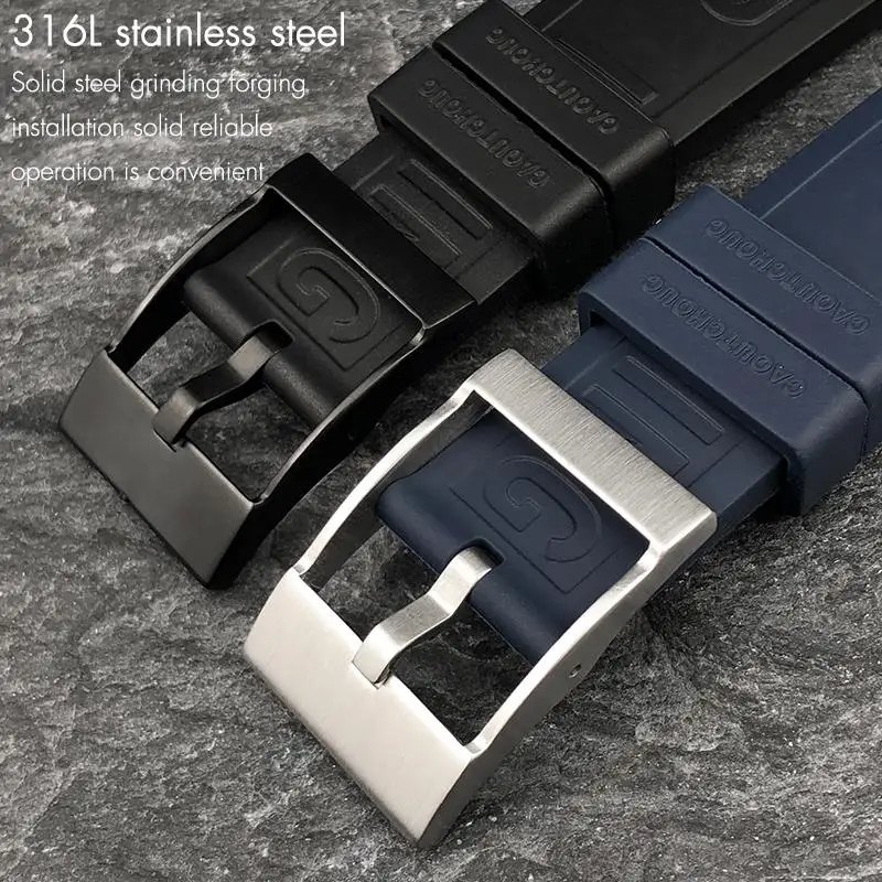 HAODEE 20mm 22mm 24mm Rubber Strap Watch accessories for Breitling SUPEROCEAN Avenger Color Watchband Diving Sports Wristband