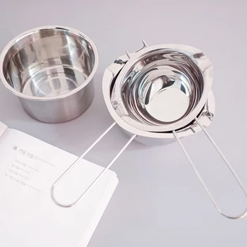 Chaudière de fusion de cire de bougie 400/600ml, avec poignée résistante à la chaleur pour faire fondre des bonbons au chocolat et des fournitures de fabrication de bougies 1