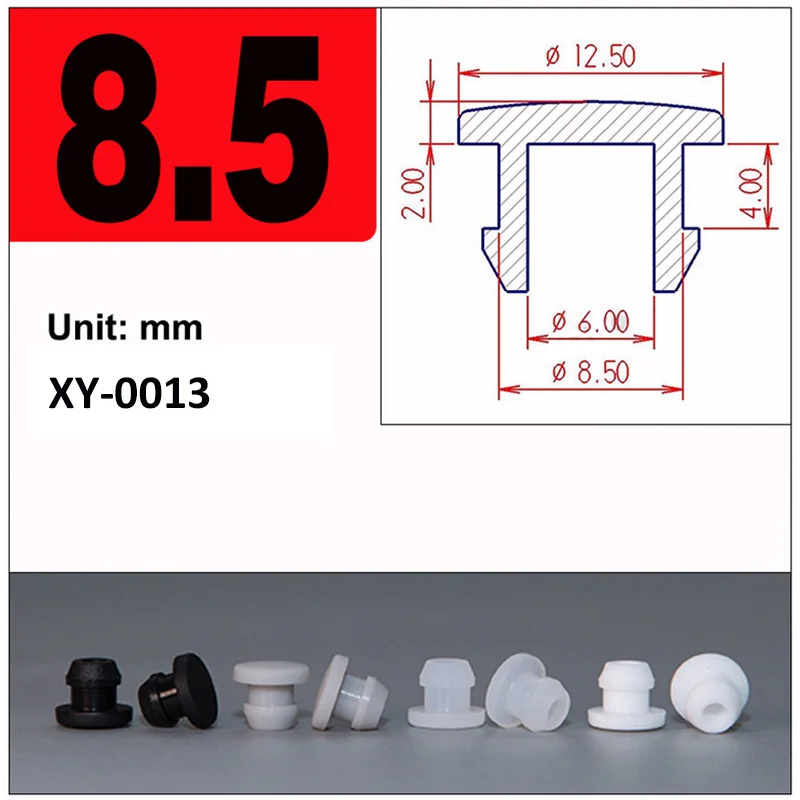 Versatile Silicone Rubber Caps - T-Type Plug Covers & End Stoppers in Multiple Sizes and Colors