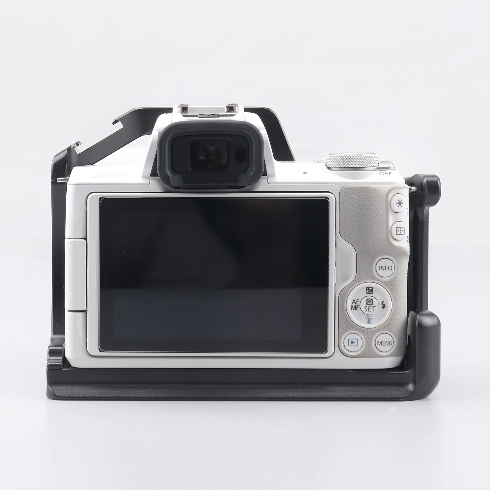Camera Cage for Canon M5 M50 M50II Mirrorless Camera with Cold Shoe Mount 1/4in & 3/8in Screw Holes