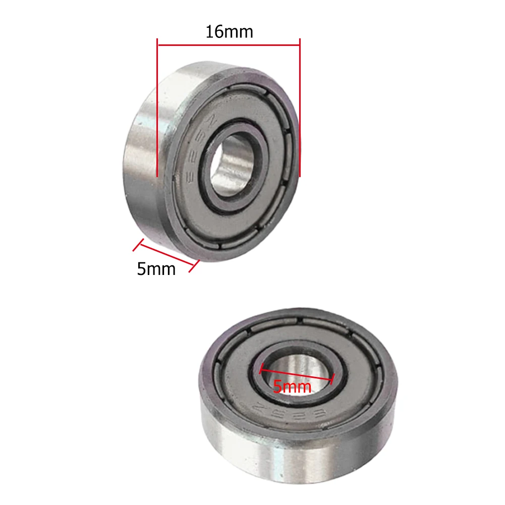 10pcs Miniature Ball Bearing 5x16x5mm 625ZZ Small Bearing Deep Groove Silent Small Bearing Carbon Steel for Skateboard Scooter