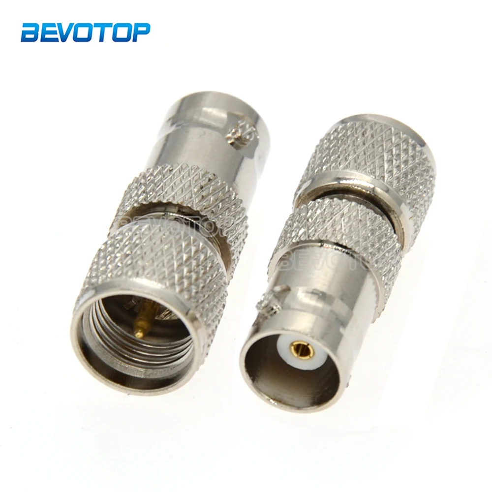 

1Pcs Mini UHF PL259 Male Plug to BNC Female Jack Straight Connector RF Coax Adapter Brass Nickel Plated