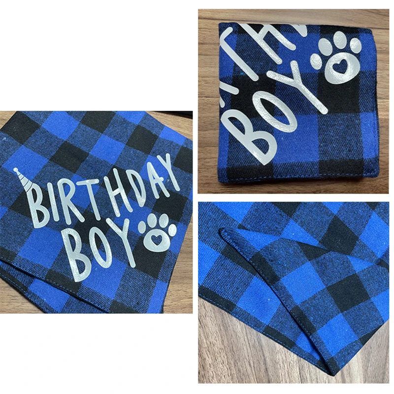 Pet Party Decoration Set Dog Birthday Triangle Scarf Hat Bow Tie Dog Birthday Decoration Supplies Dog Supplies