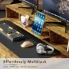 47" Home Office Desk With Monitor Shelf Gaming  Work Desk Study Desk for Bedroom Computer Table Rustic Brown Furniture 4