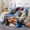 Pop Female Star Flannel Decorative Thin Blanket Rosalia Vila Tobella Beautiful Photo Blanket Portable Home Travel Office Blanket 1