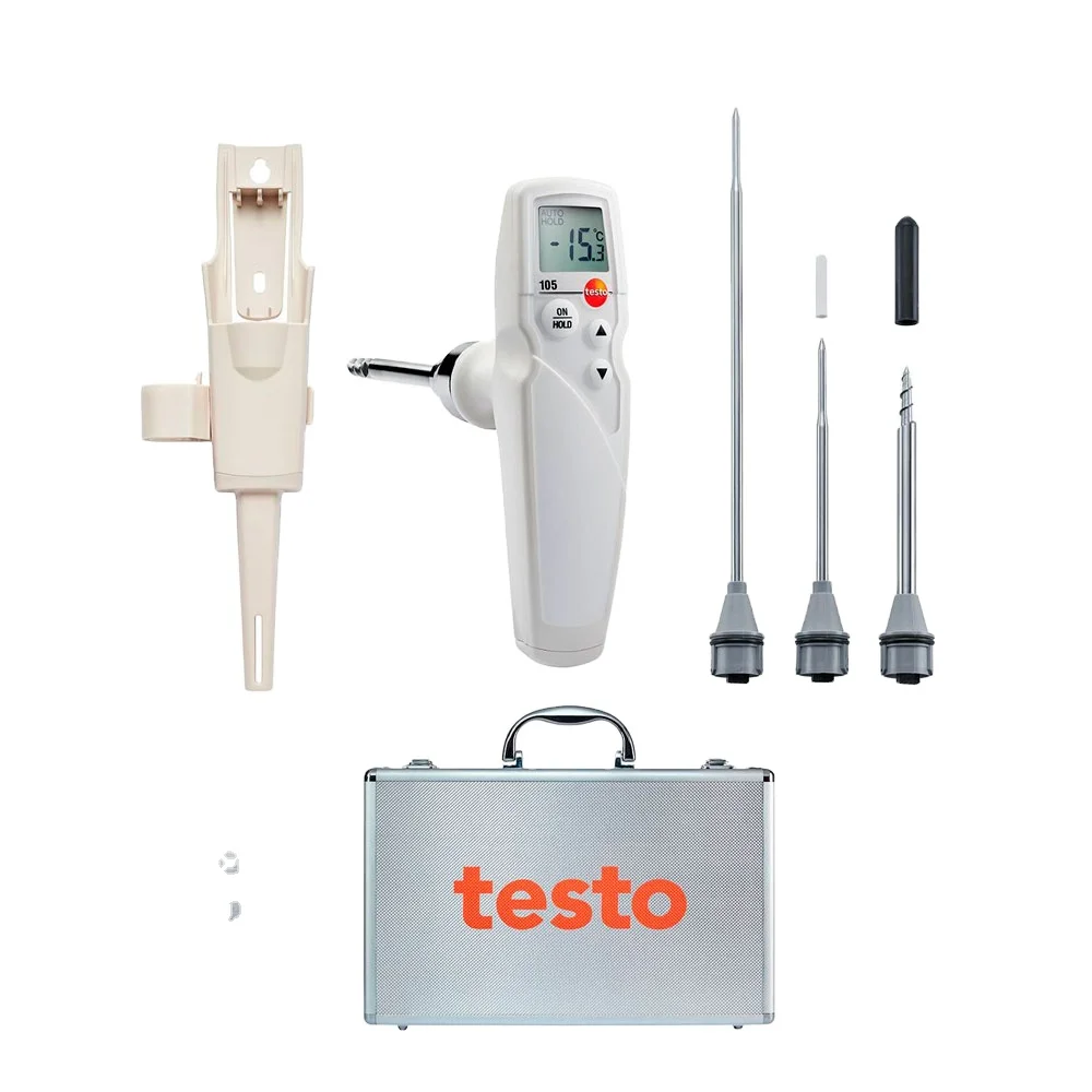 

Testo105 Kit One-hand thermometer Penetration Food Thermometer Measuring Range -50 to +275