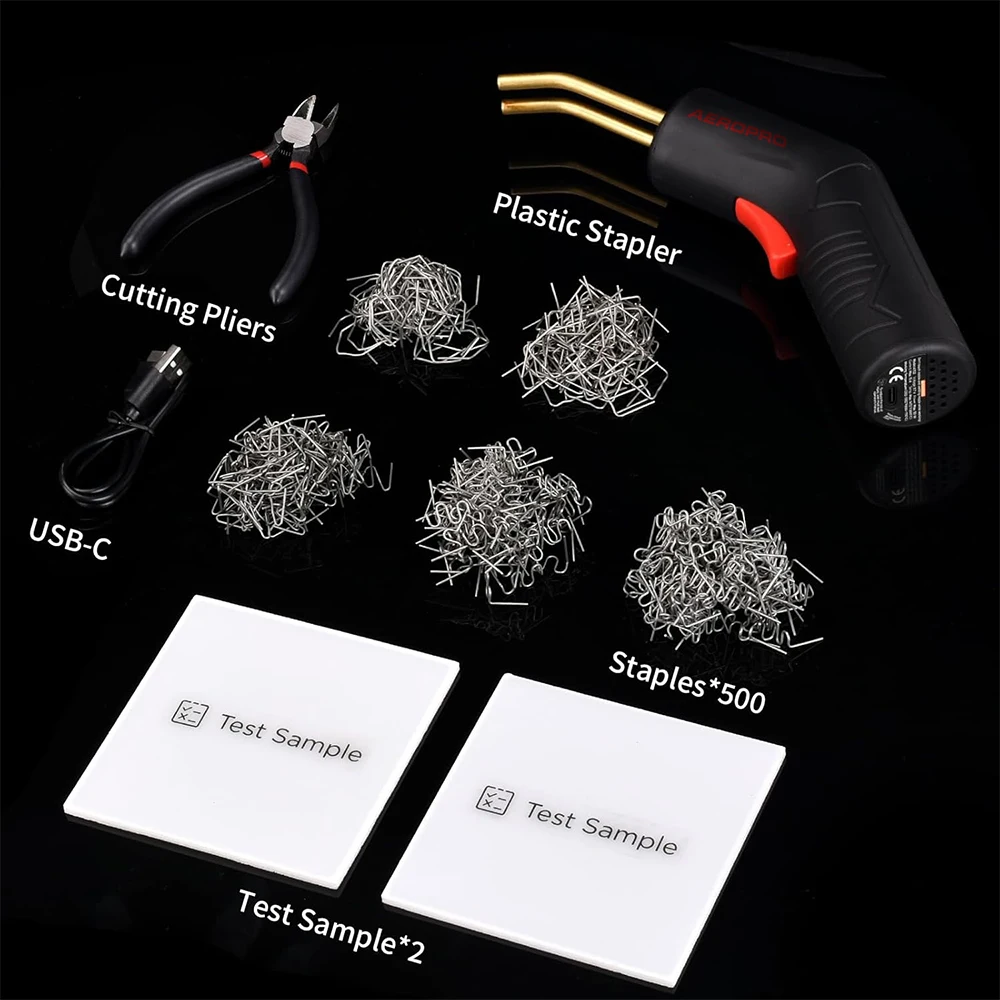 AEROPRO Cordless Plastic Welder Machine Hot Stapler Plastic Welding Gun Bumper Repair Tools Kit For Car Battery Stapler Welder 4