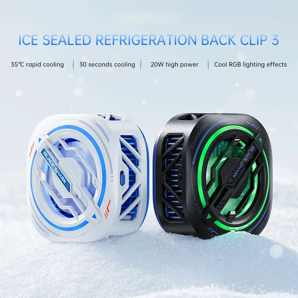 Black Shark 3Pro Magnetic Mobile Radiator Intelligent Temperature Control Adjustable RGB Light for iPhone Samsung Xiaomi Cooler phone cooler mobile radiator mobile heat dissipation plate cell phone fan