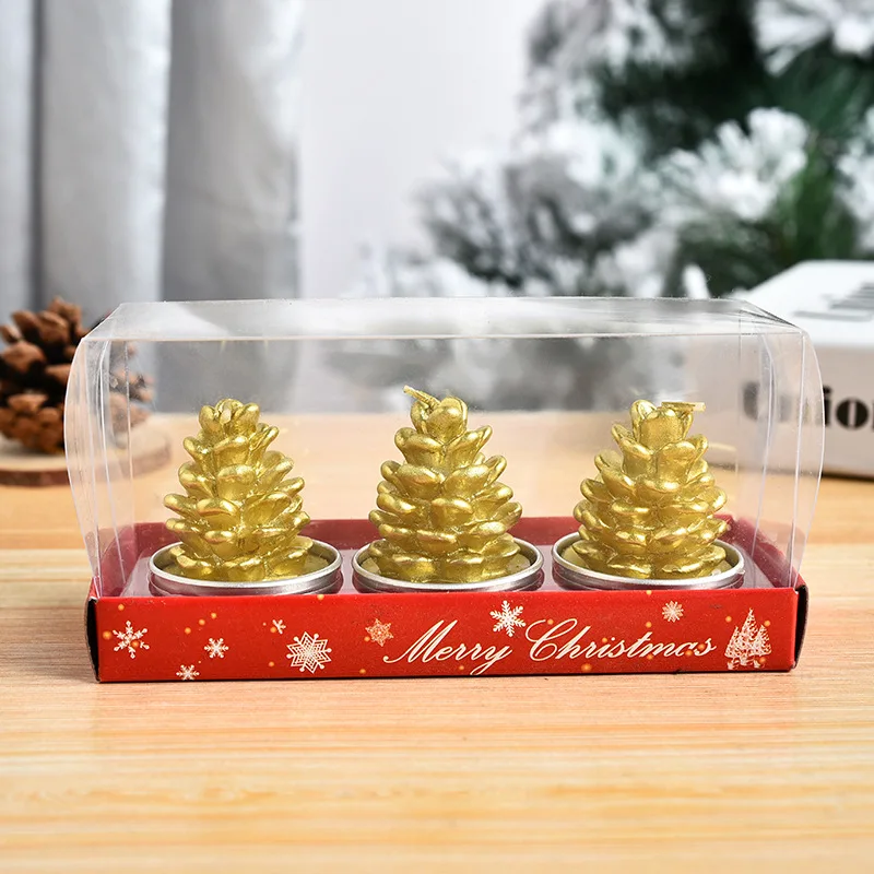Christmas Decorations 3Pcs/Set Christmas Candles Party Gift