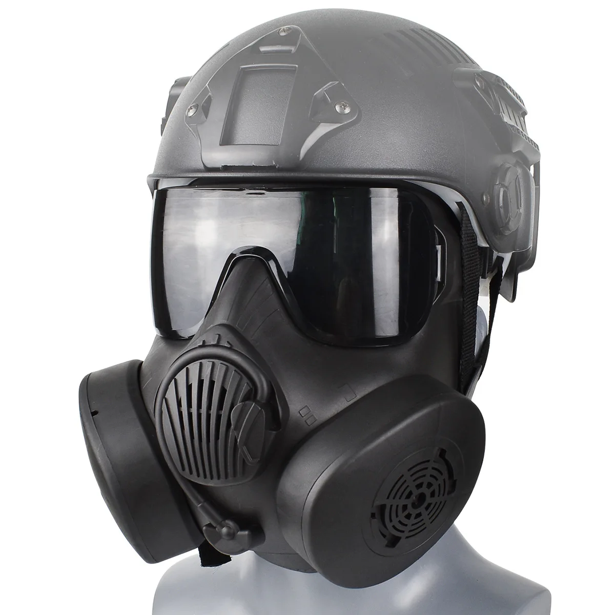 Masque à gaz M50 de Protection Airsoft amélioré, ventilateur à Double  filtre, édition CS, poussière de transpiration, visage complet