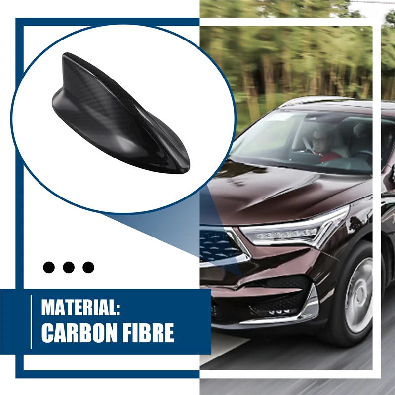 A21K-실제 탄소 섬유 지붕 상어 지느러미 안테나 트림 커버 8A150-3S5-C110-M1 Honda Acura Integra 2023-에어리얼 쉘 데칼