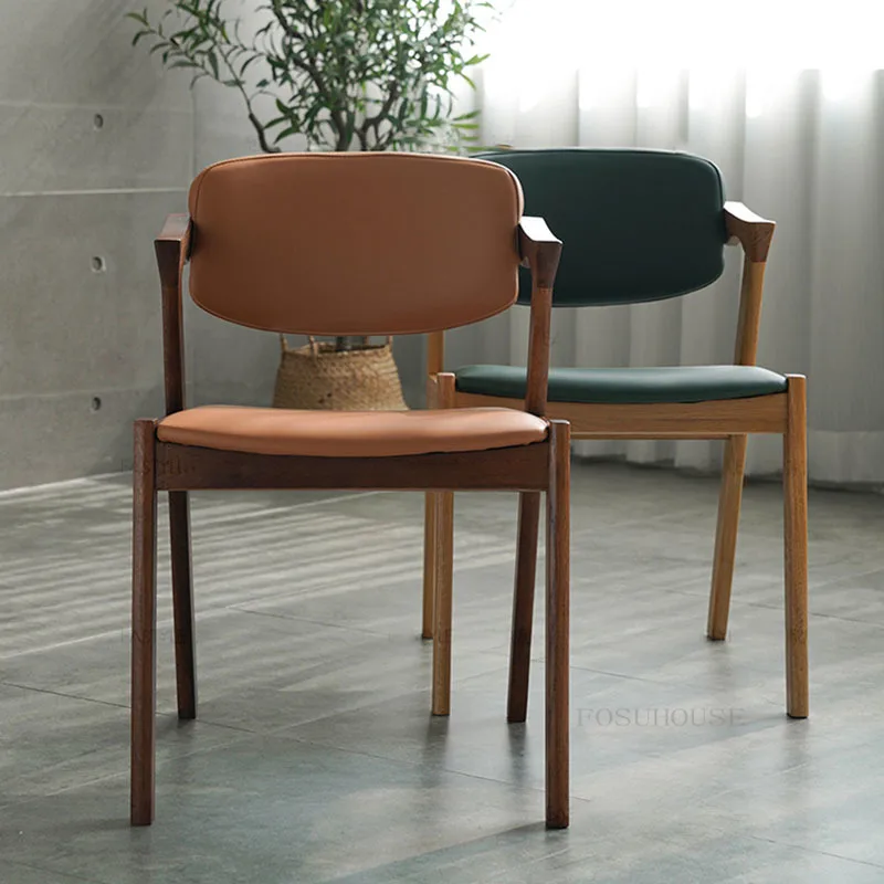 Solid Wood Living Room Chairs Modern Creative Zback Dining Chair