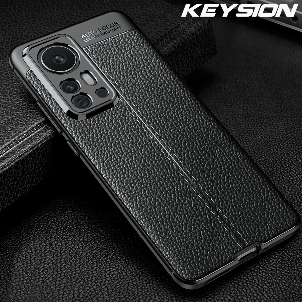 

Противоударный чехол KEYSION для Xiaomi Mi 12, 12X, 12 Pro, 12, ультратонкая кожаная текстура, Мягкая силиконовая задняя крышка для телефона Xiaomi Civi
