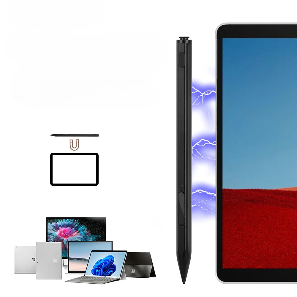 Penna Stilo Magnetica Per Microsoft Surface Pro 4 5 6 7 8 9 X Surface Go 1 2 3 Book 3 Laptop Studio Smart Pen Touch Drawing Pencil