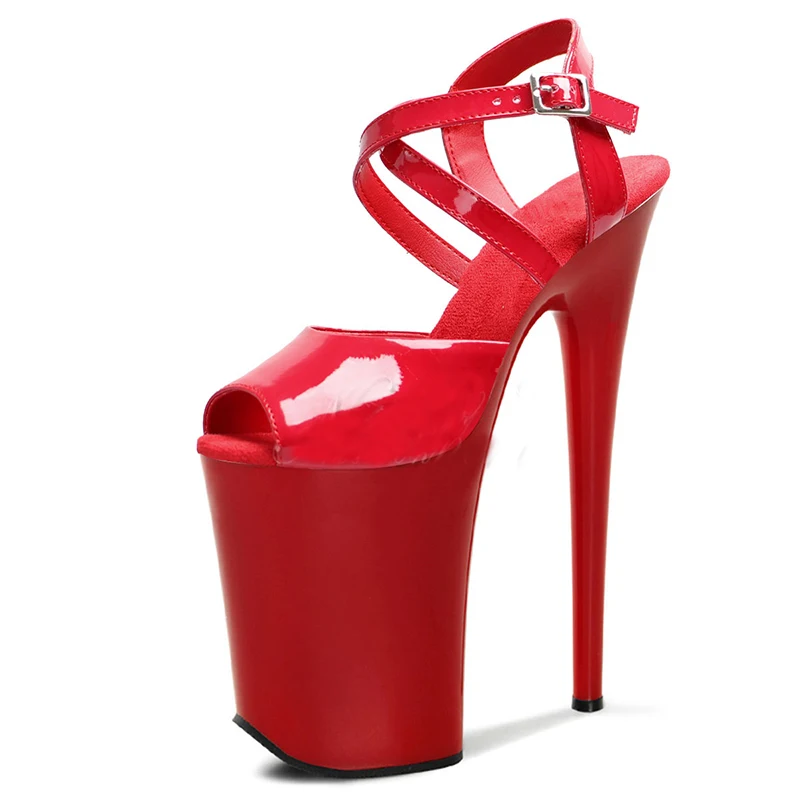

LAIJIANJINXIA New 23CM/9inches PU Upper Sexy Exotic Women's High Heel Platform Party Sandals Pole Dance Shoes