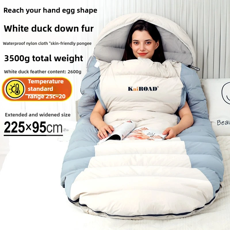 Egg-Shaped Widened Down Sleeping Bag 1