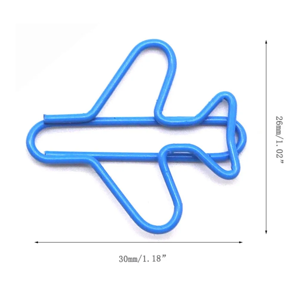 10 Pieces Metal Airplane Shape Office Paper Clips