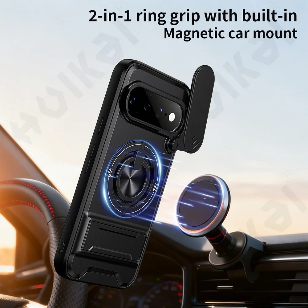 Matte Black Anti-Shock Case with Slide Camera Protection