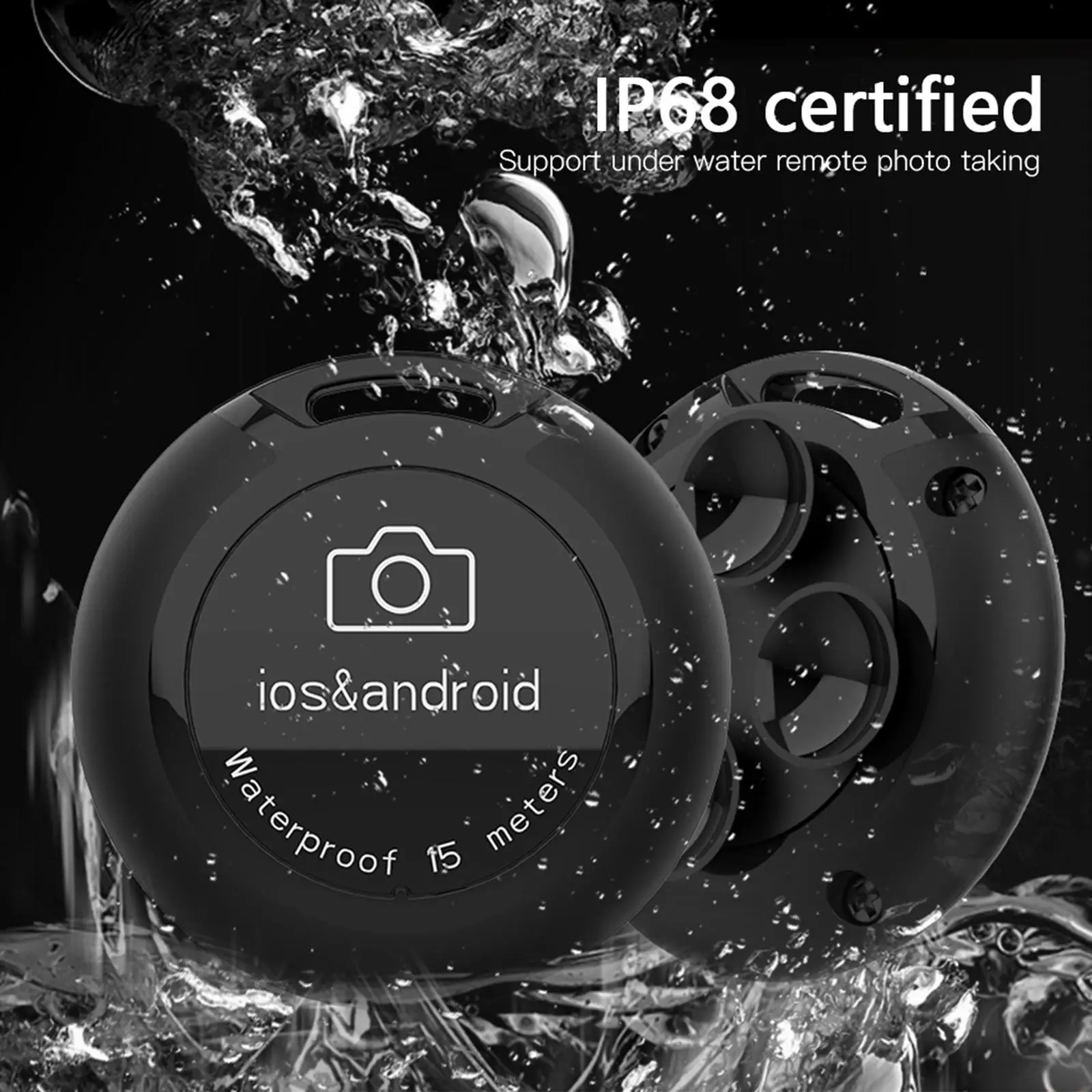 Waterproof Bluetooth Remote Control Button Strong Suction Mini Selfie Artifact Photo Taking Hotel Travel Smartphones