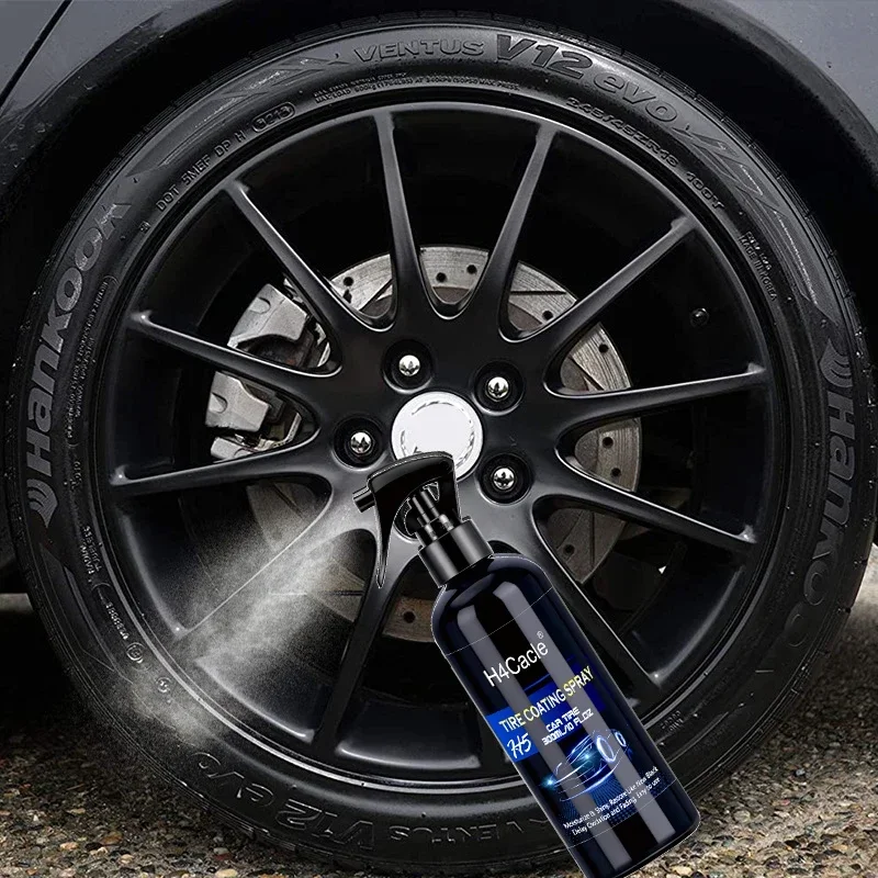 Tire Polisher Shiny Spray H4Cacle Car Coating Long Lasting High Tire Gloss Non Greasy Auto Refurbishing Agent Cleaning Car Tires