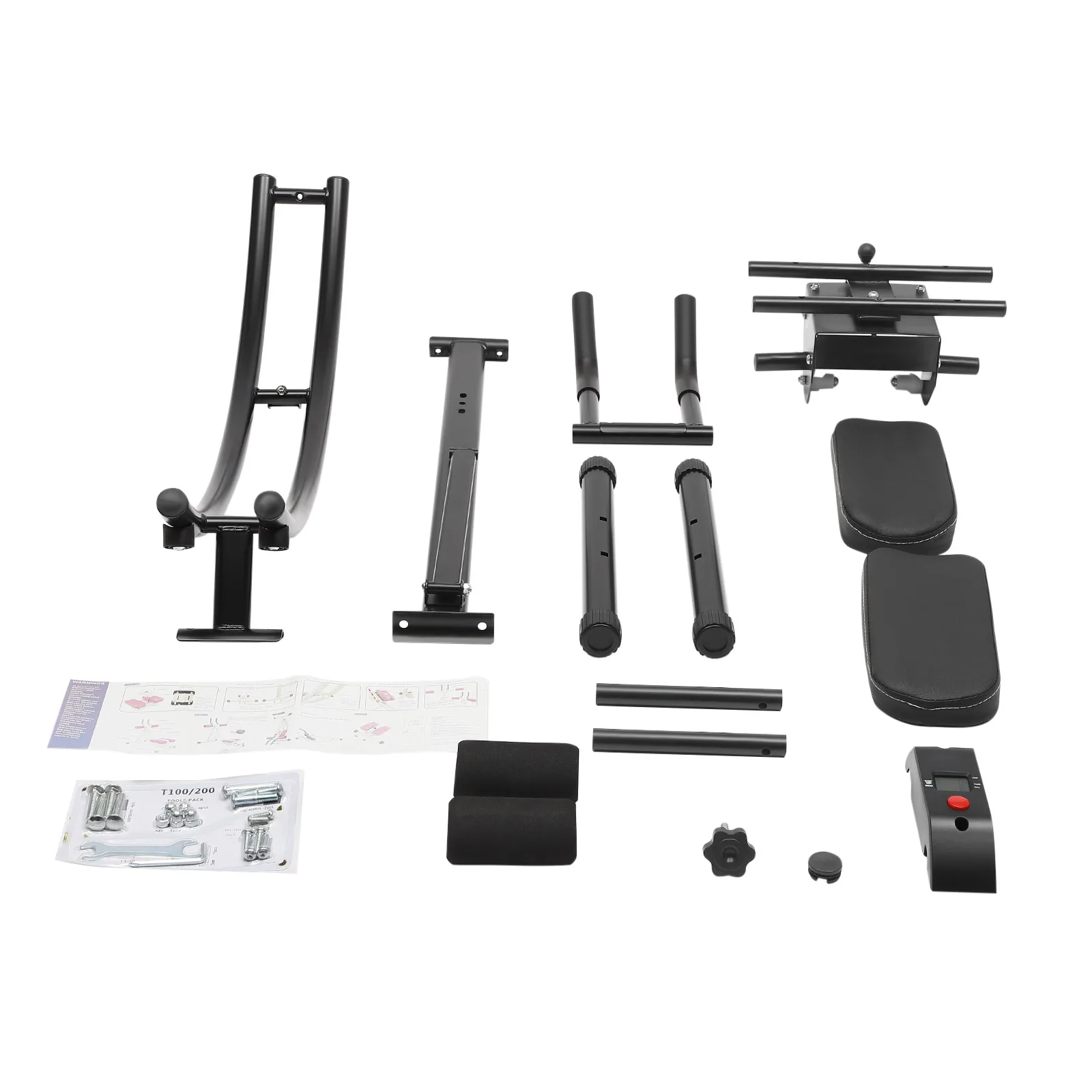Ab Trainer Abdominal Workout Machine Three Level Adjustment Waist Cruncher Core Toner Shaper with LED Monitor