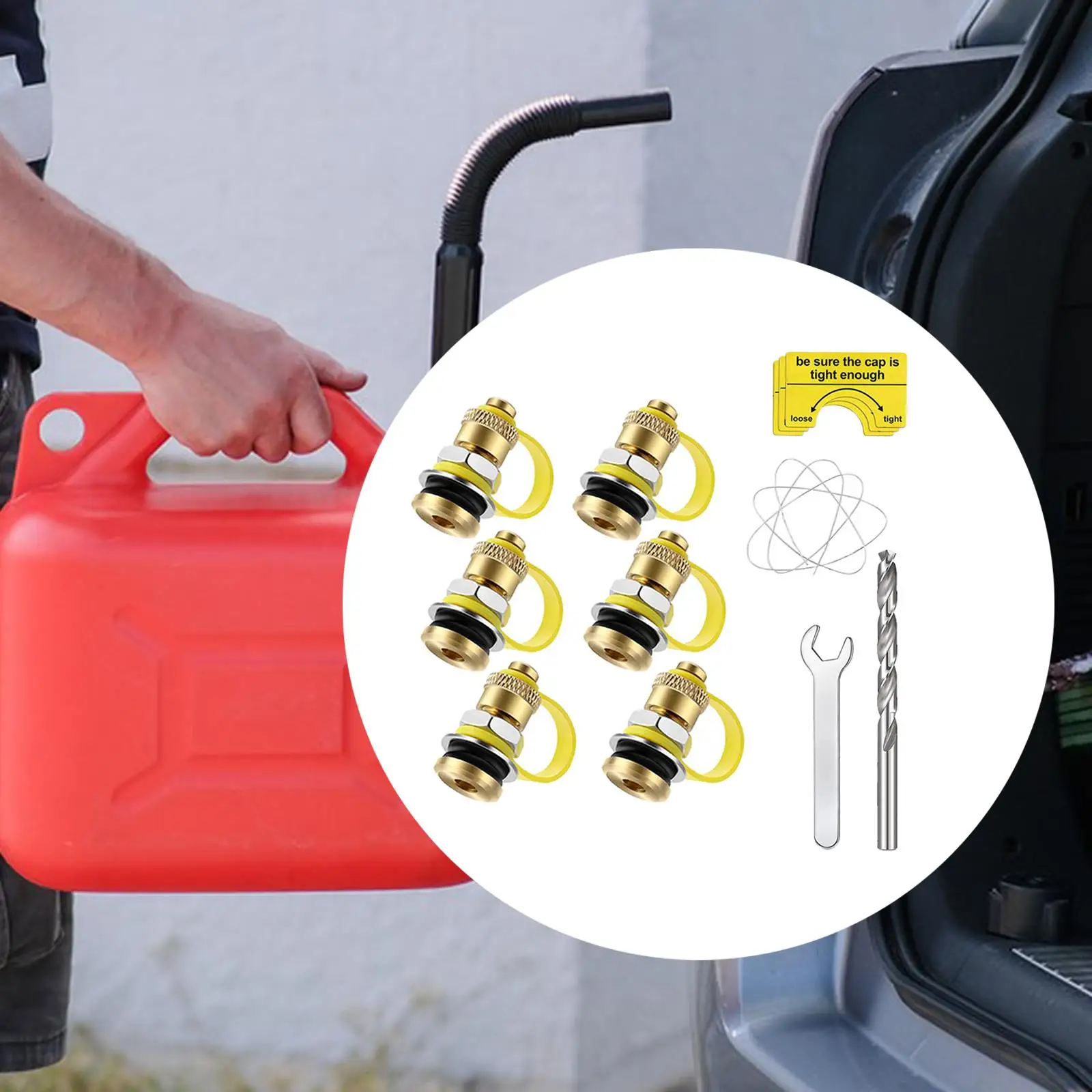 6x Fuel Can Vents Caps Allow Faster Flow Enhances Flow Convenient to Use