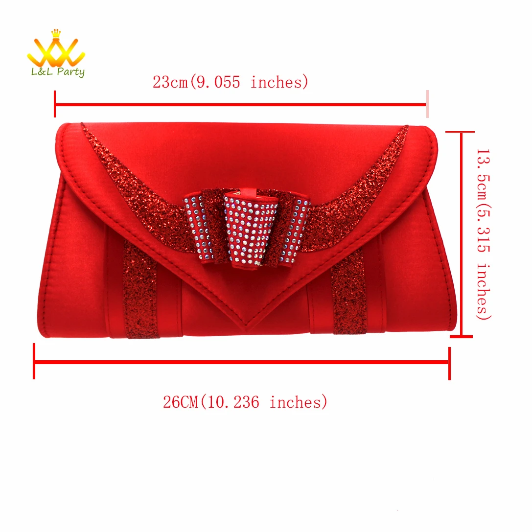 New Fashionable Peep Toe Shoes Matching Bag Set Decorated with Crystal Style For Offices Ladies in Dress