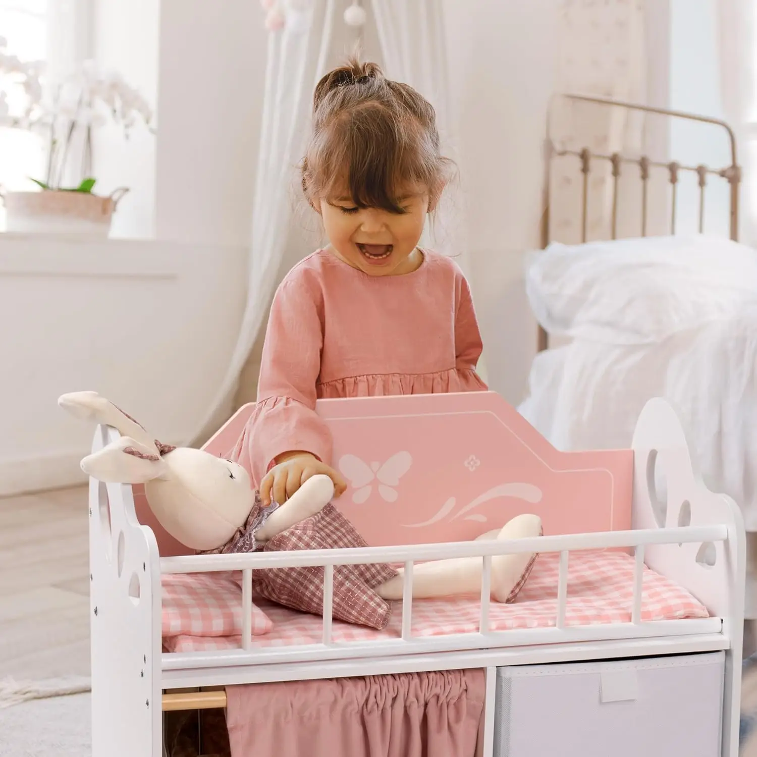 Wooden Doll Crib Bed 5