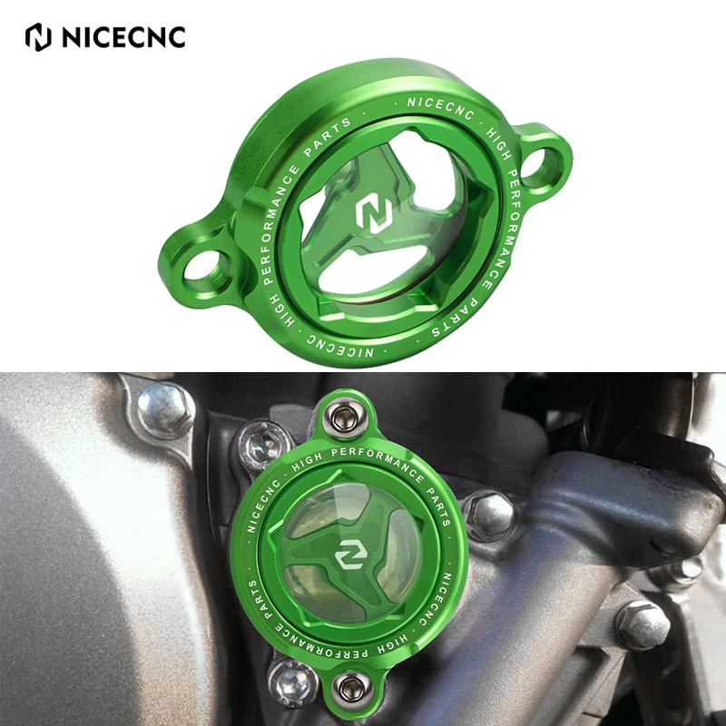 NiceCNC Motorcycle Engine Oil Filter Clear Cap Cover Protector With O