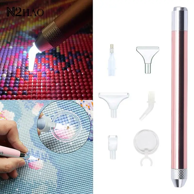 Diamond Painting Pen Tool Luminous Point Drill Magnifying Glass Lighting Sticker Drill