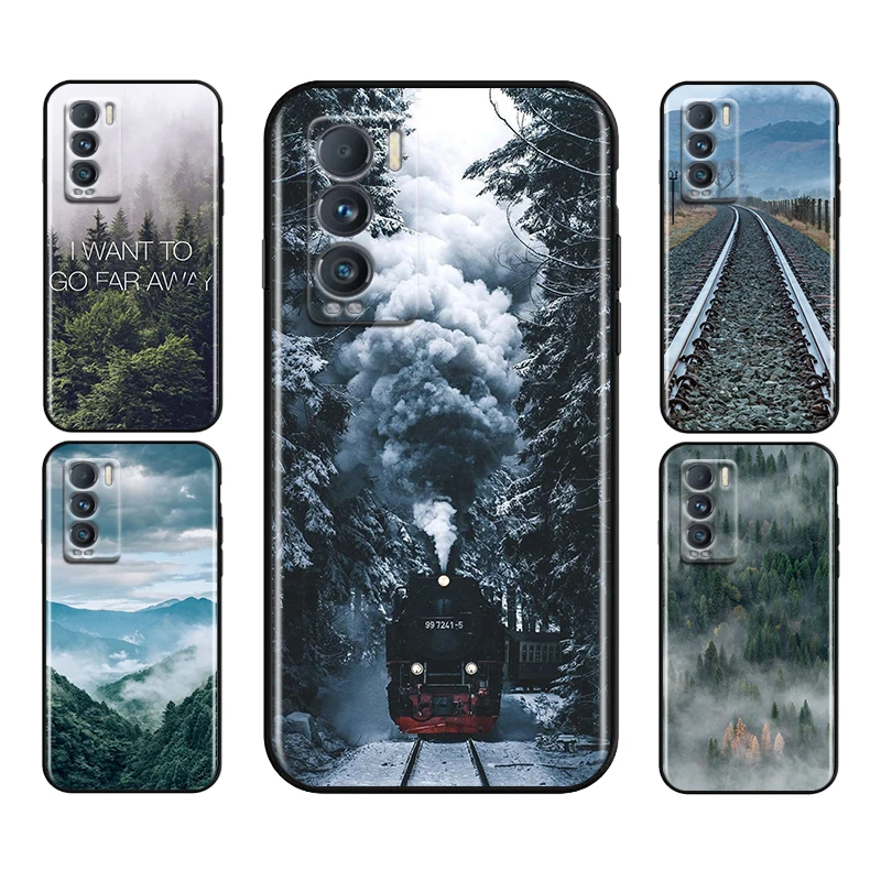 Поезд лес дым для Realme 9 9i 8 8i GT GT2 Neo Neo2 Master Pro C21 C20 C11 C20A C21Y Чехол телефона Coque |
