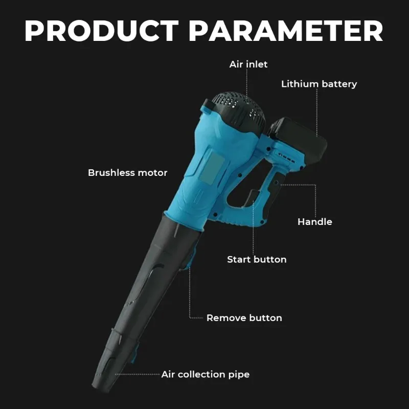 마키타 브러시리스 무선 에어 블로워 휴대용 송풍기 터보 블로워 파워툴 (마키타 18V 배터리용)