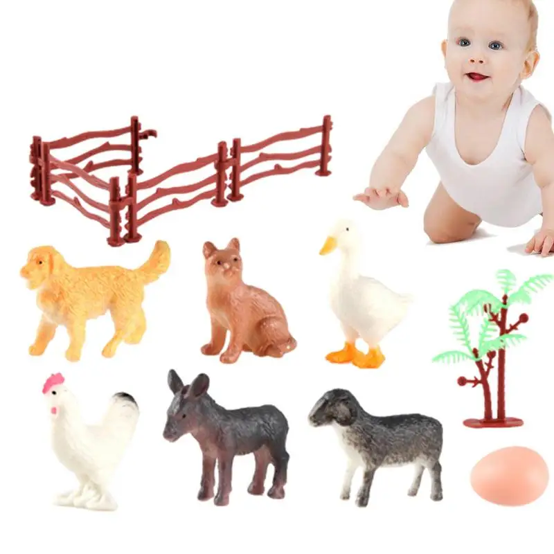 

Реалистичная мини-игрушка в виде леса, птица, утка, кошка, собака, Ослик для ранчо, центральные части стола, коллекционная игрушка