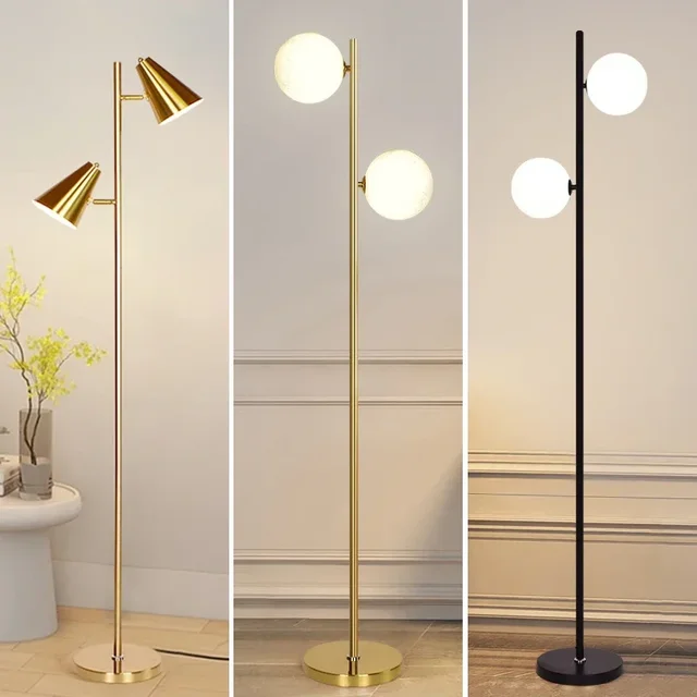 Modern Minimalist Bedroom Floor Lamp LED Scandinavian Light Floor Lamp Living Room Sofa Side Decorative Creative Floor Lamp