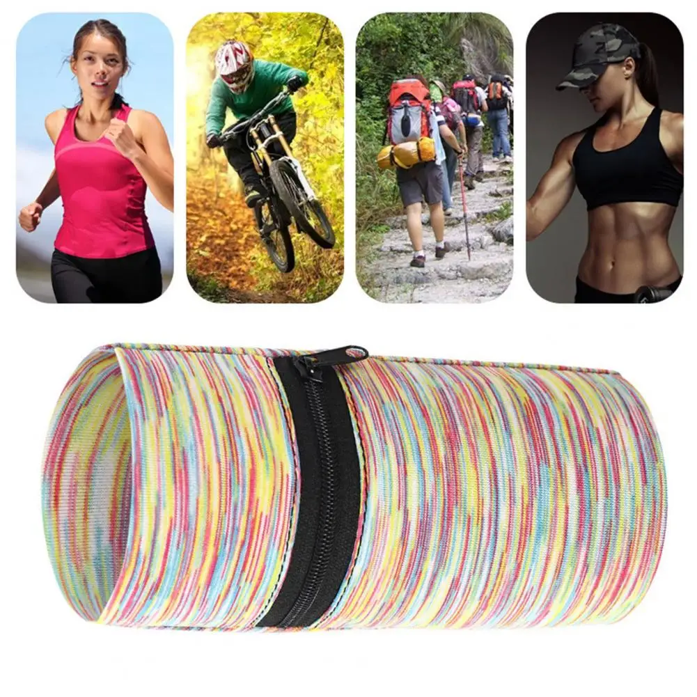

Workout Wrist Band Breathable Extra Soft Unisex Sports Wristband with Zipper Pouch Comfortable Running Wristband for Women