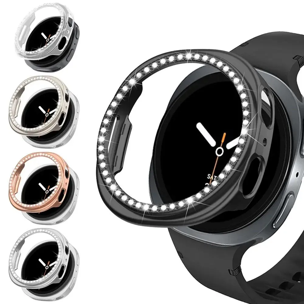 Stylish Diamond Hollow Protective PC Case for Smartwatch - No Glass