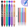 6/12pcs Erasable Gel Pen set Fine 0.5mm Point Tip Retractable Magic pen Large Capacity Suitable for School Supplies Erasable Pen 1