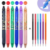 6/12pcs Erasable Gel Pen set Fine 0.5mm Point Tip Retractable Magic pen Large Capacity Suitable for School Supplies Erasable Pen 1