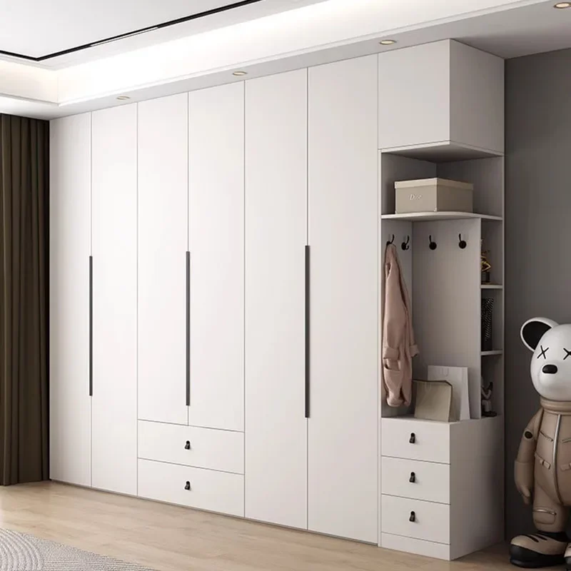 Luxuriöse europäische Garderobe moderne Holz kleidung Lagerung Kleider schrank Raum Organisation Armario Multi uso Schlafzimmer möbel