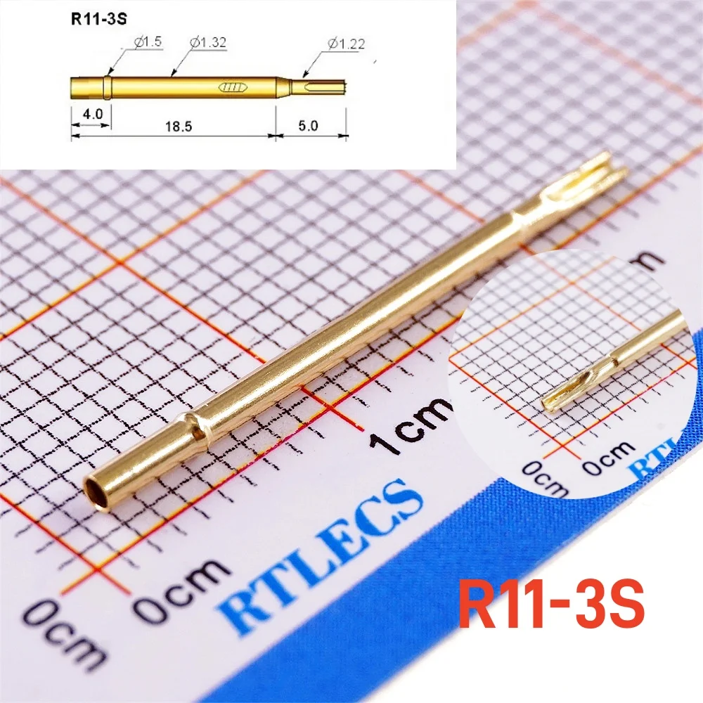 Gold Plated Spring Loaded PCB Test Probes (100-Pack) - 1.91mm Pitch, 1A Rated