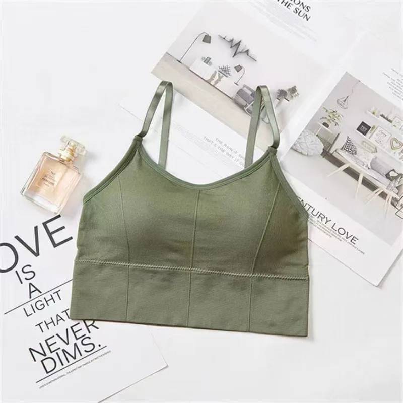 Seamless Bras Women Sports Bra Gym Running Push Up Bralette Padded Vest Elastic Brassiere Women Fitness Gym Underwear Bra Top 5