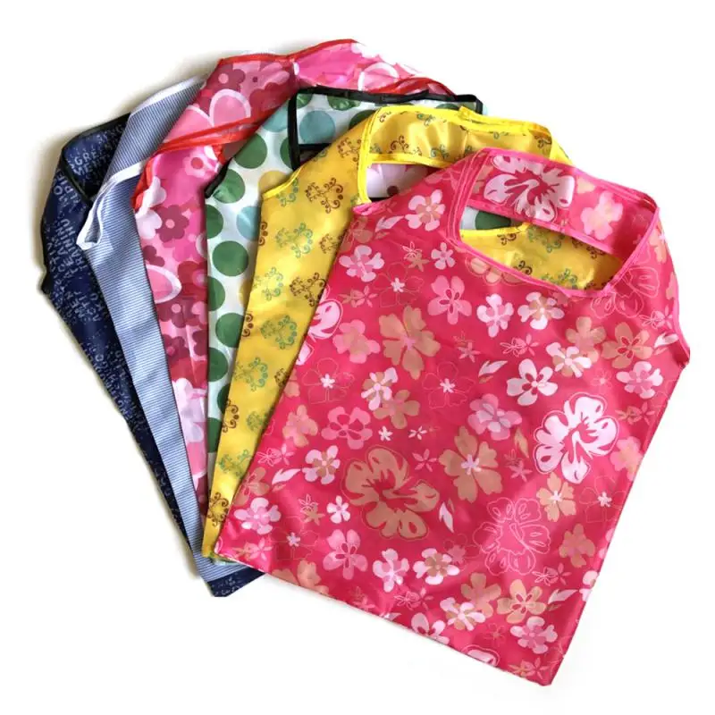 Reusable Eco Shopping Bags Women's Shopper Bag Foldable Vegetable Grocery Package Large Handbags Tote Bag With Coin Pouch Random