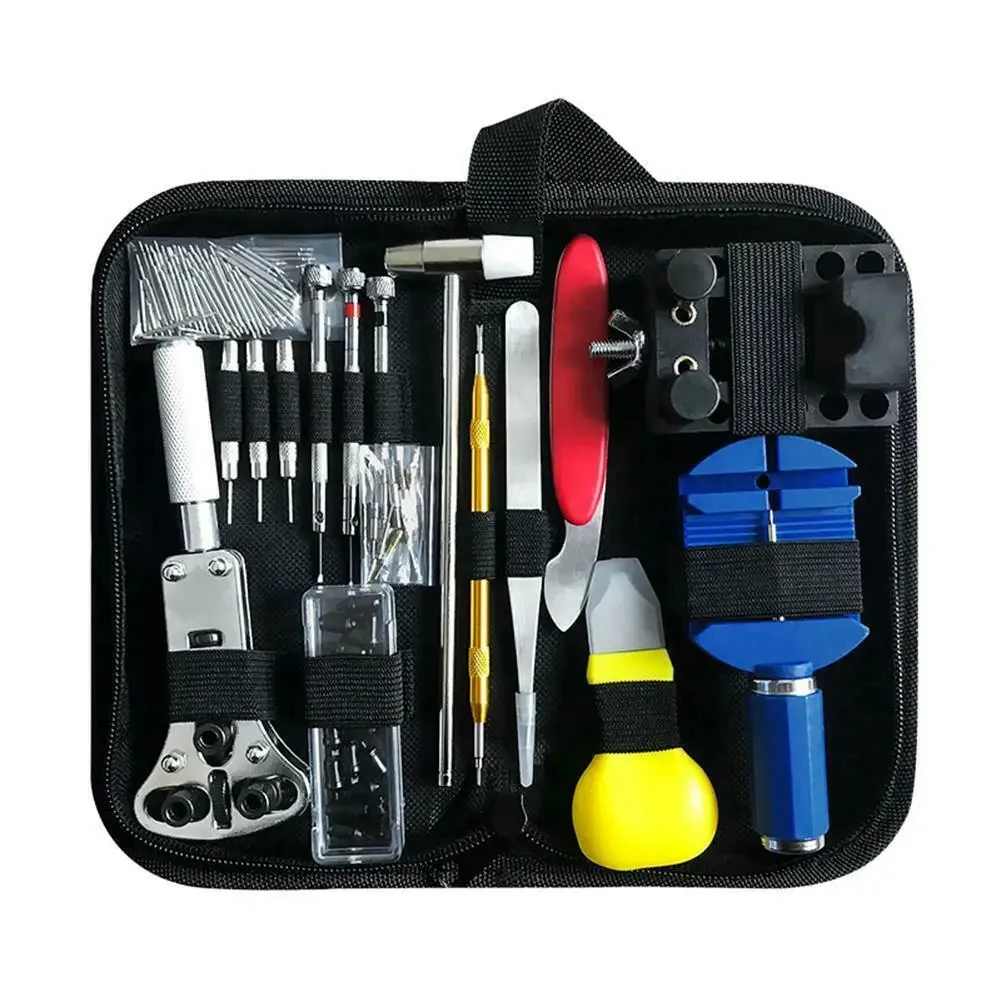 147 Parts Watch Repair Tool Kit for Disassembly Installation Maintenance Adjusting Straps Replacing Batteries