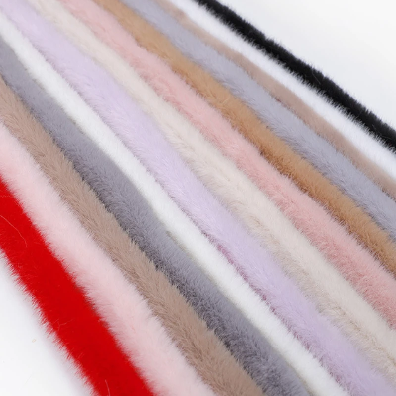 3cmx1m Artificial Mink Fur Ribbon Tapes DIY Coat Hood Apparel Garment Sewing Fluffy Trimming Fabric Sewing Costume Crafts