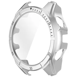 Premium PC Case with Glass Screen Protector - Full Coverage - Fenix 8 47mm (Silver)
