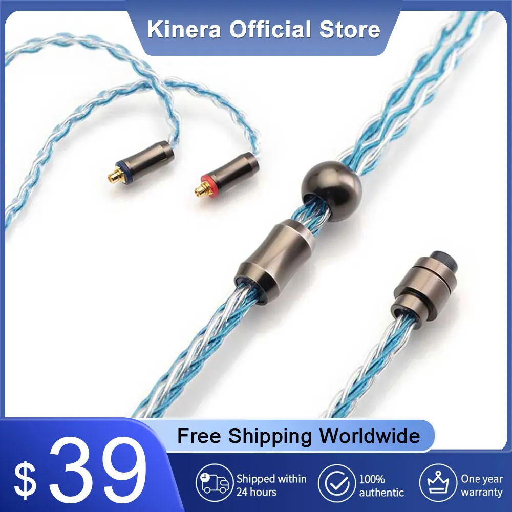 

Kinera Ace Earphone Modular Upgrade Cable 2.5+3.5+4.4mm Detachable Plug OFC+OFC With Silver Plated 0.78 2pin/ MMCX Music Headset
