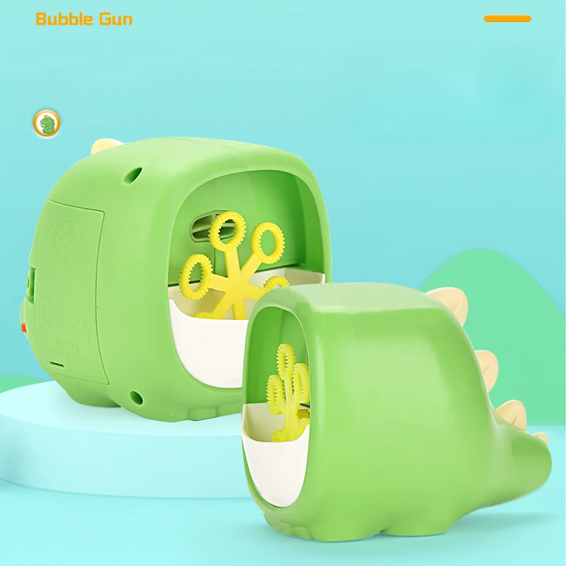 Electric Bubble  ​Cartoon Dinosaur Animal Shape Full Automatic Continuous Bubble Hand-held Desktop Bubble Machin 3
